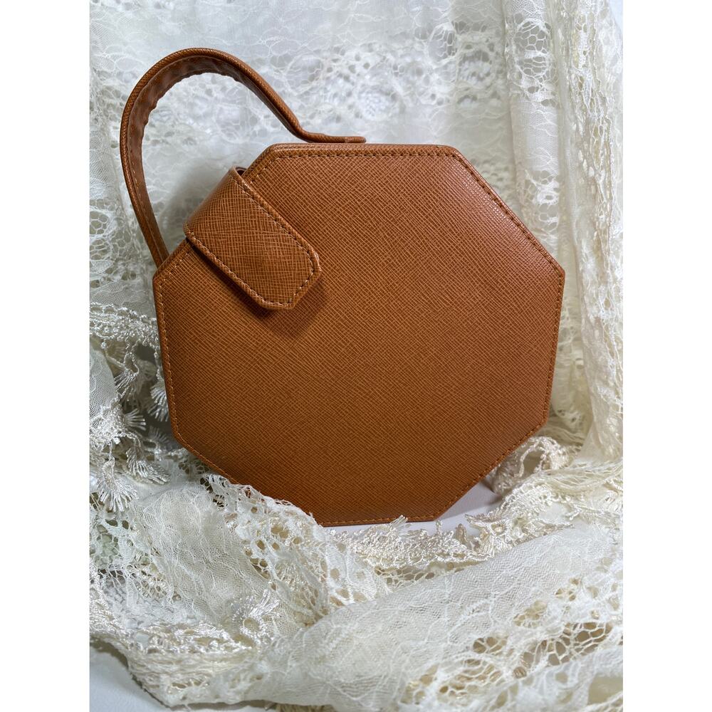 Travel Jewelry Octagon Leather Like carry Bag
